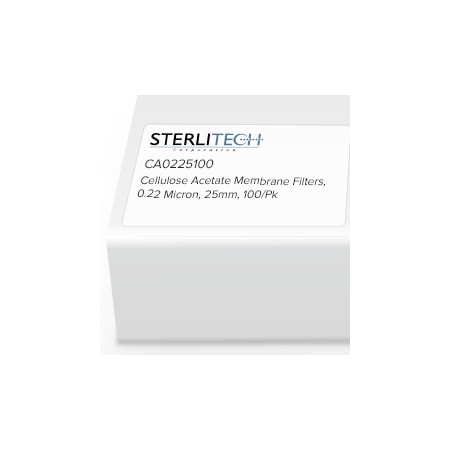 Sterlitech Cellulose Acetate Membrane Filters, 0.2 Micron, 25mm, PK100 CA0225100